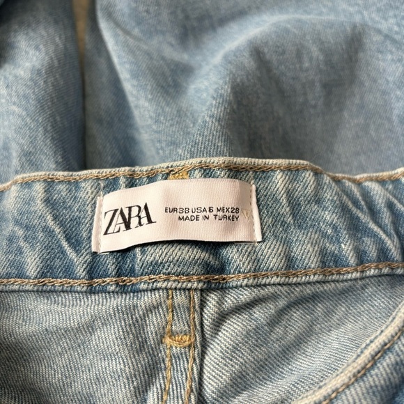 Zara Women's Size 6 Blue Straight Ankle Jeans - Picture 2 of 5